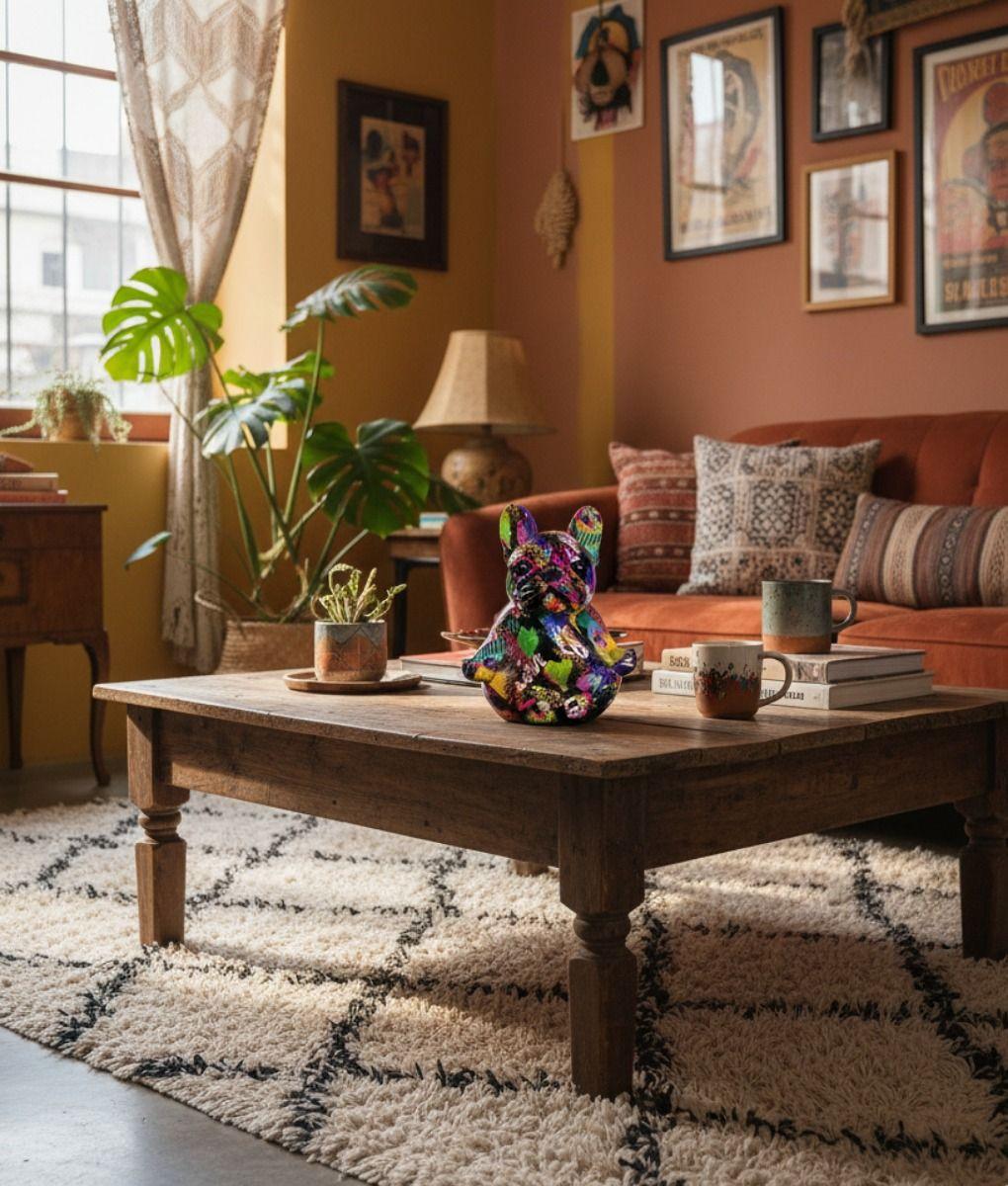 Estatua Bulldog Zen Graffiti Urbano Adorno Estilo Pop Jhn-7