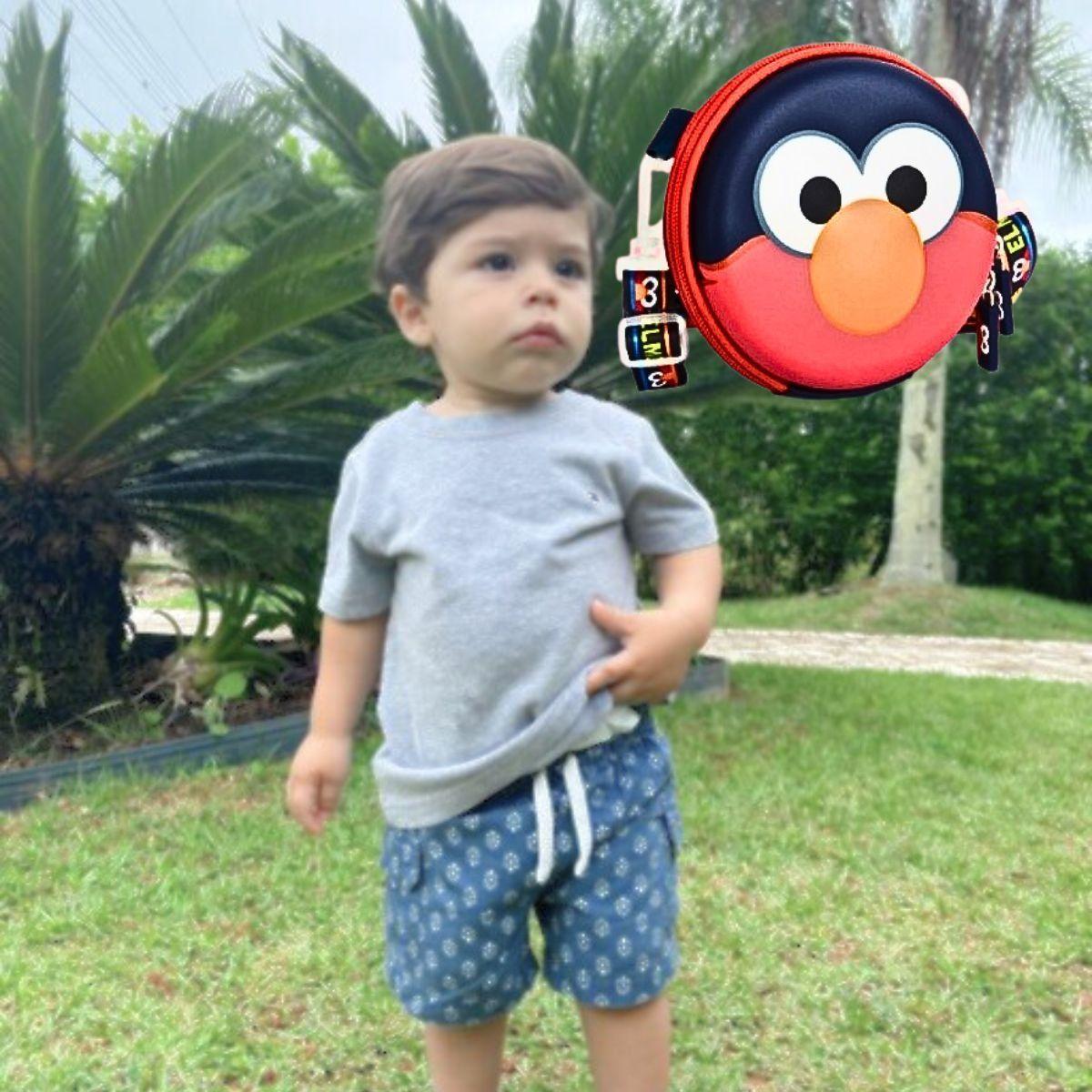  Billetera Infantil Elmo Moderno Sintético Practico Niña Lau-5