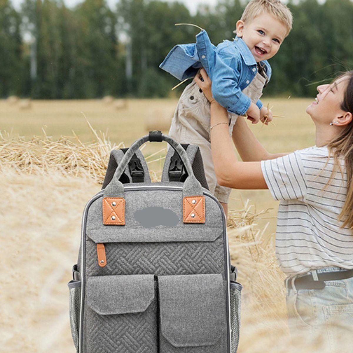 MOCHILA PAÑELERA MULTIFUNCIONAL MATERNIDAD BEBE LAU-8