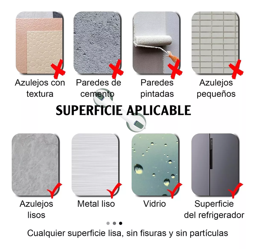 Barandilla Seguridad Baño Ventosas Potentes Rondon-6