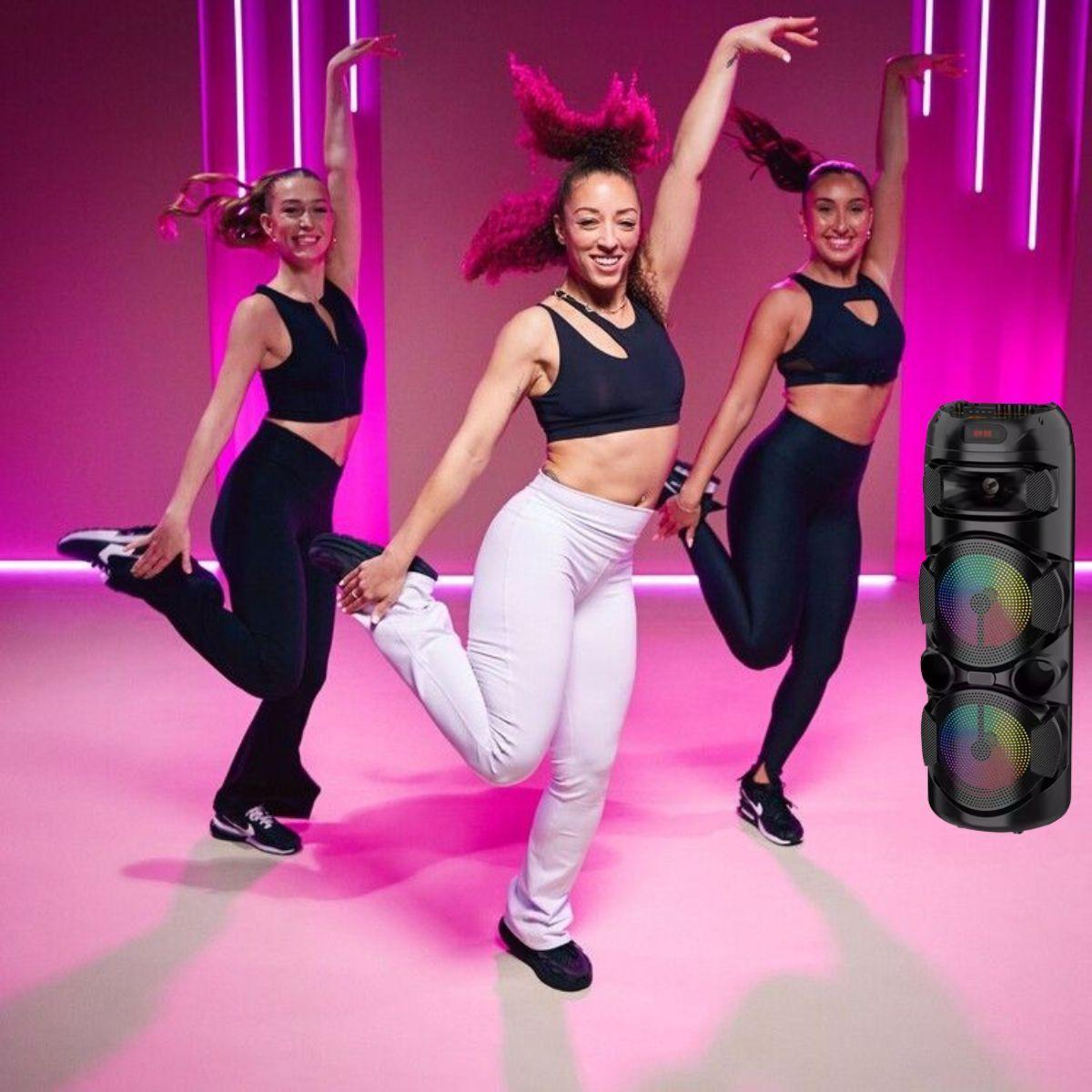 PARLANTE INALAMBRICA BLUETOOTH LED+MICROFONO PORTATIL LAU-2