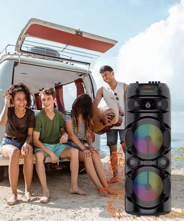 PARLANTE INALAMBRICA BLUETOOTH LED+MICROFONO PORTATIL LAU-4