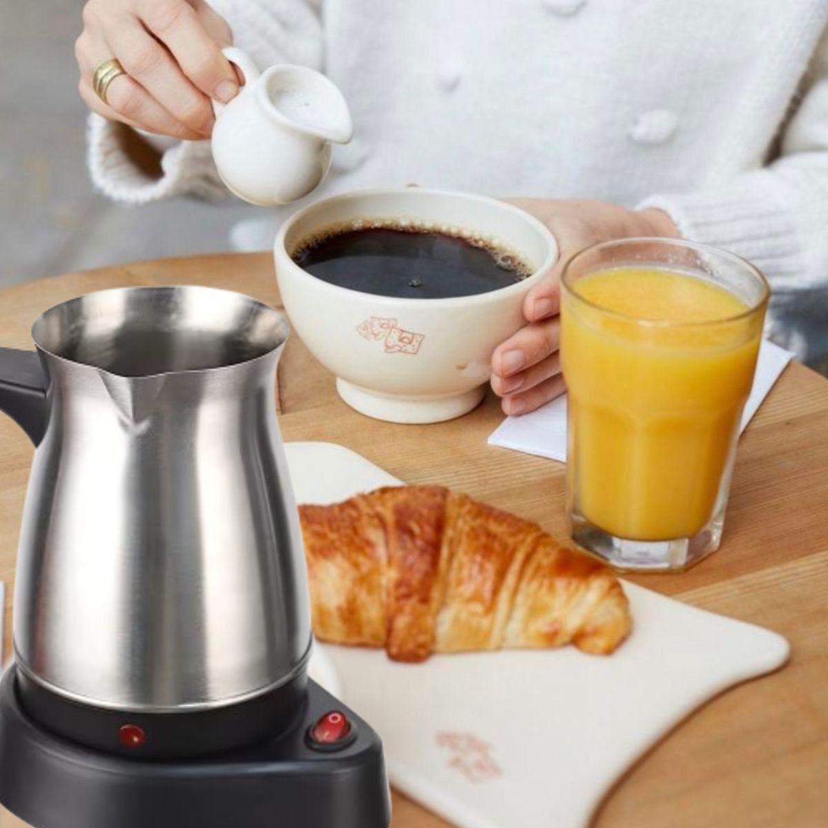 Cafetera Turca Eléctrica 600W Protección Dual Plegable Jhn-3