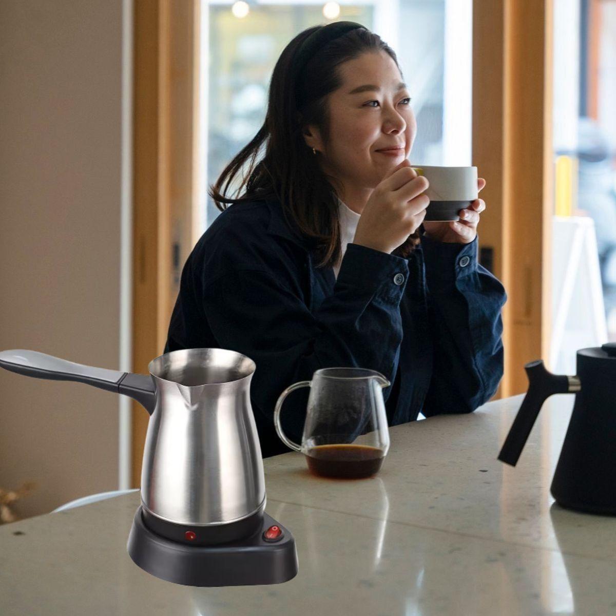 Cafetera Turca Eléctrica 600W Protección Dual Plegable Jhn-4