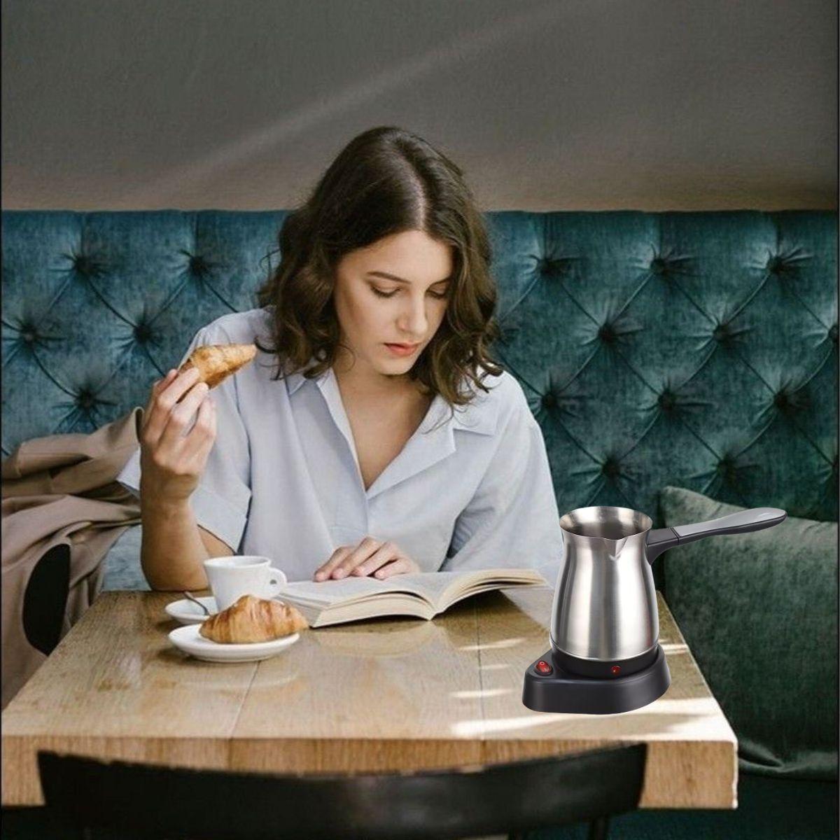 Cafetera Turca Eléctrica 600W Protección Dual Plegable Jhn-7