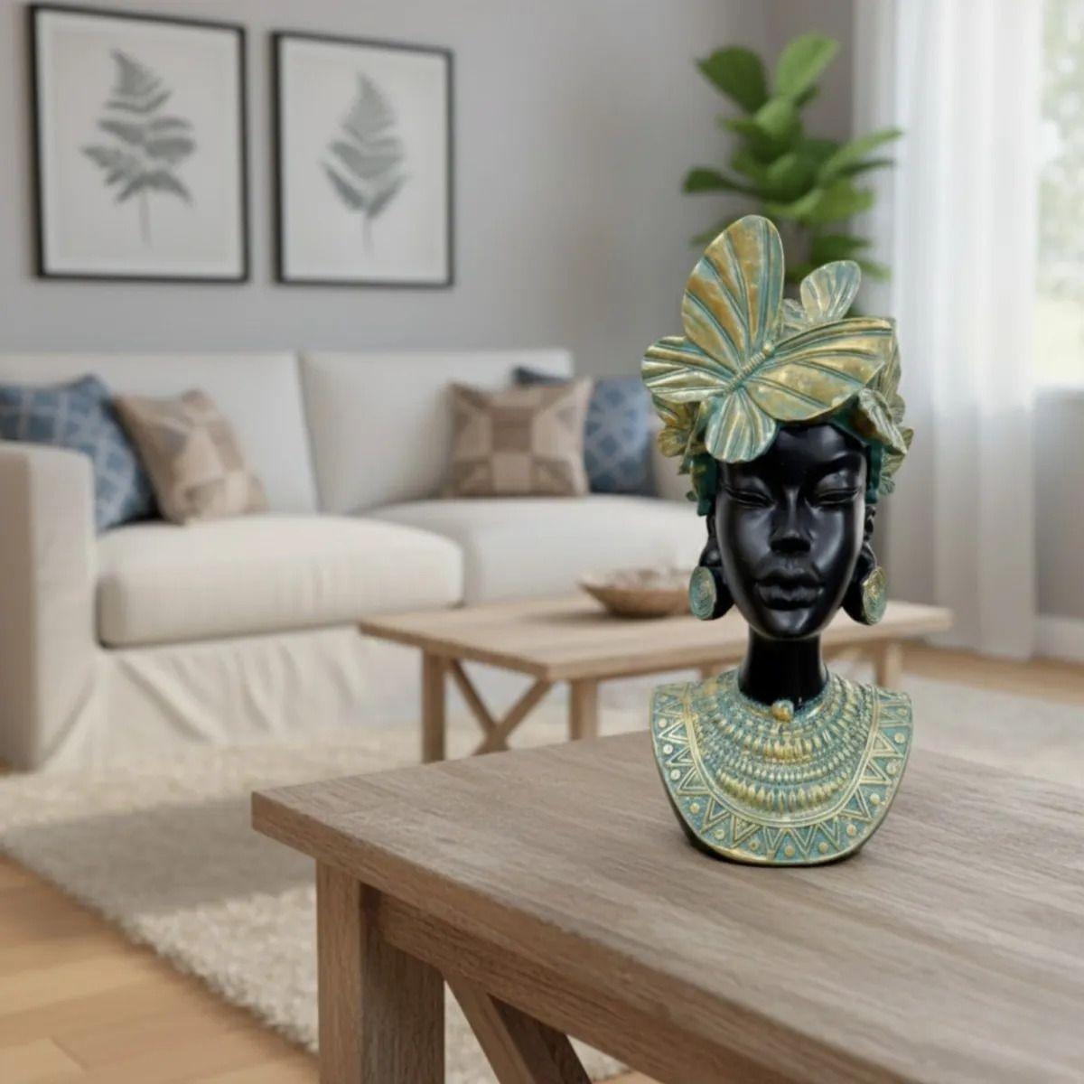 Escultura Rostro Mujer Mariposas Joyería Ancestral AJ-9
