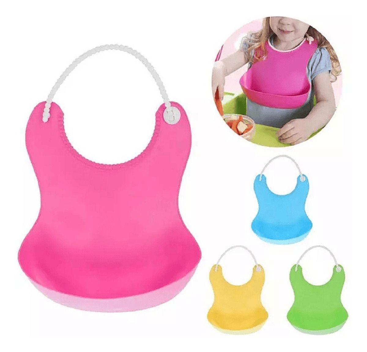 Set 10 Baberos Impermeable Antiderrame Reutilizable Bebe Lau-0