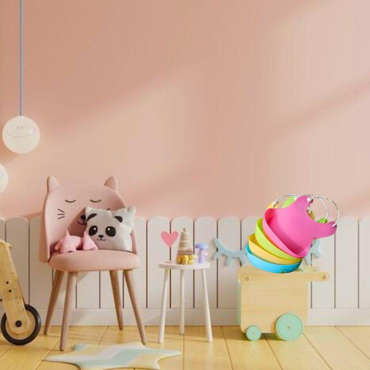 Set 10 Baberos Impermeable Antiderrame Reutilizable Bebe Lau-5