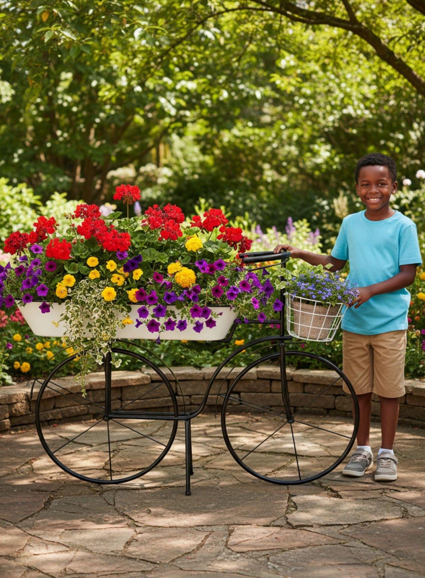 Porta Macetas Decorativo Bicicleta Clásica Elegante Jhn-6