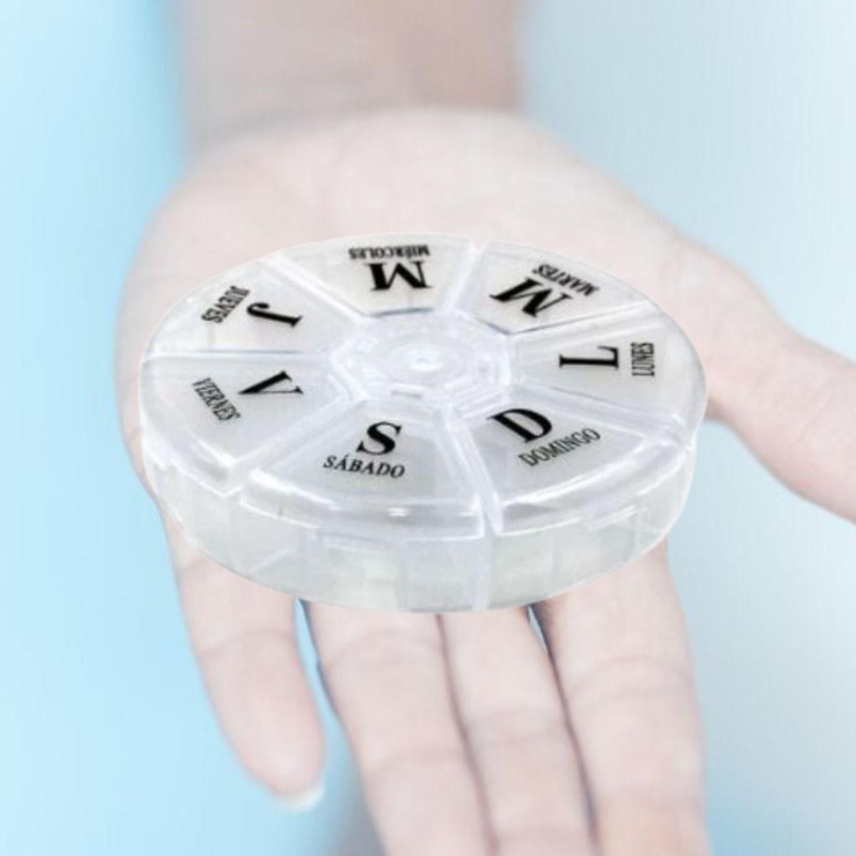 SET 6 PASTILLERO REDONDO ORGANIZADOR SEMANAL PORTATIL LAU-4