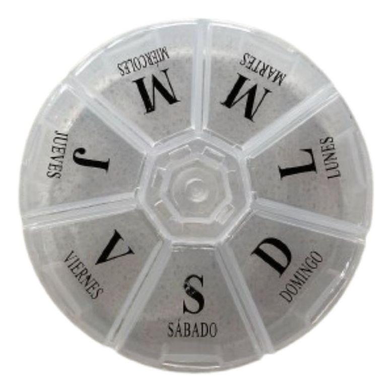 SET 6 PASTILLERO REDONDO ORGANIZADOR SEMANAL PORTATIL LAU-9