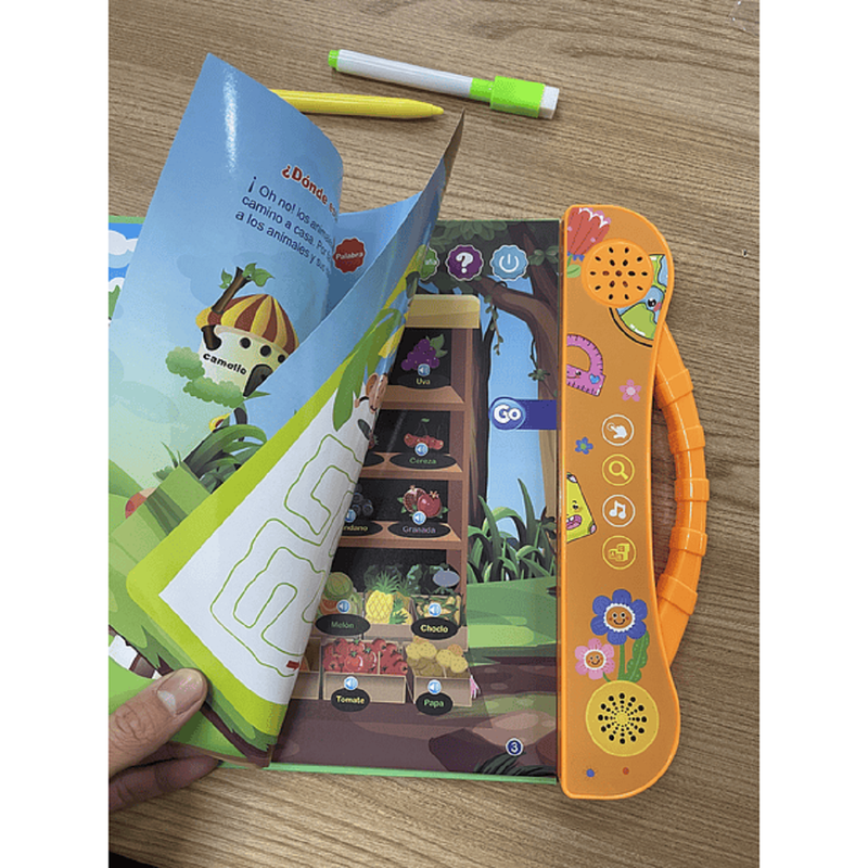 Juguete Libro Aprendizaje Ingles Español Sonido Niño Lau-6