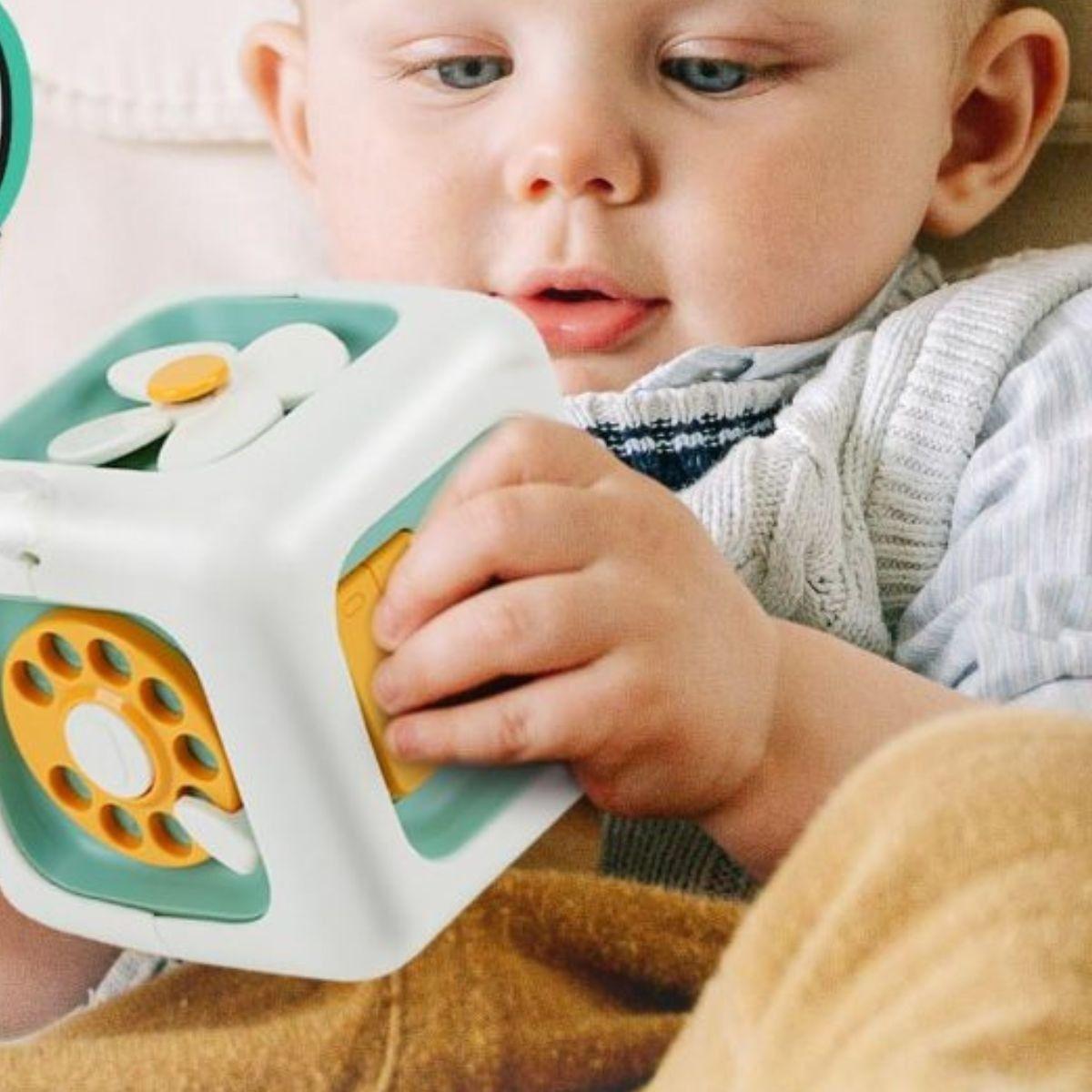 SET 2 JUGUETE CUBO DIDACTICO SENSORIAL ACTIVIDADES BEBE LAU-9