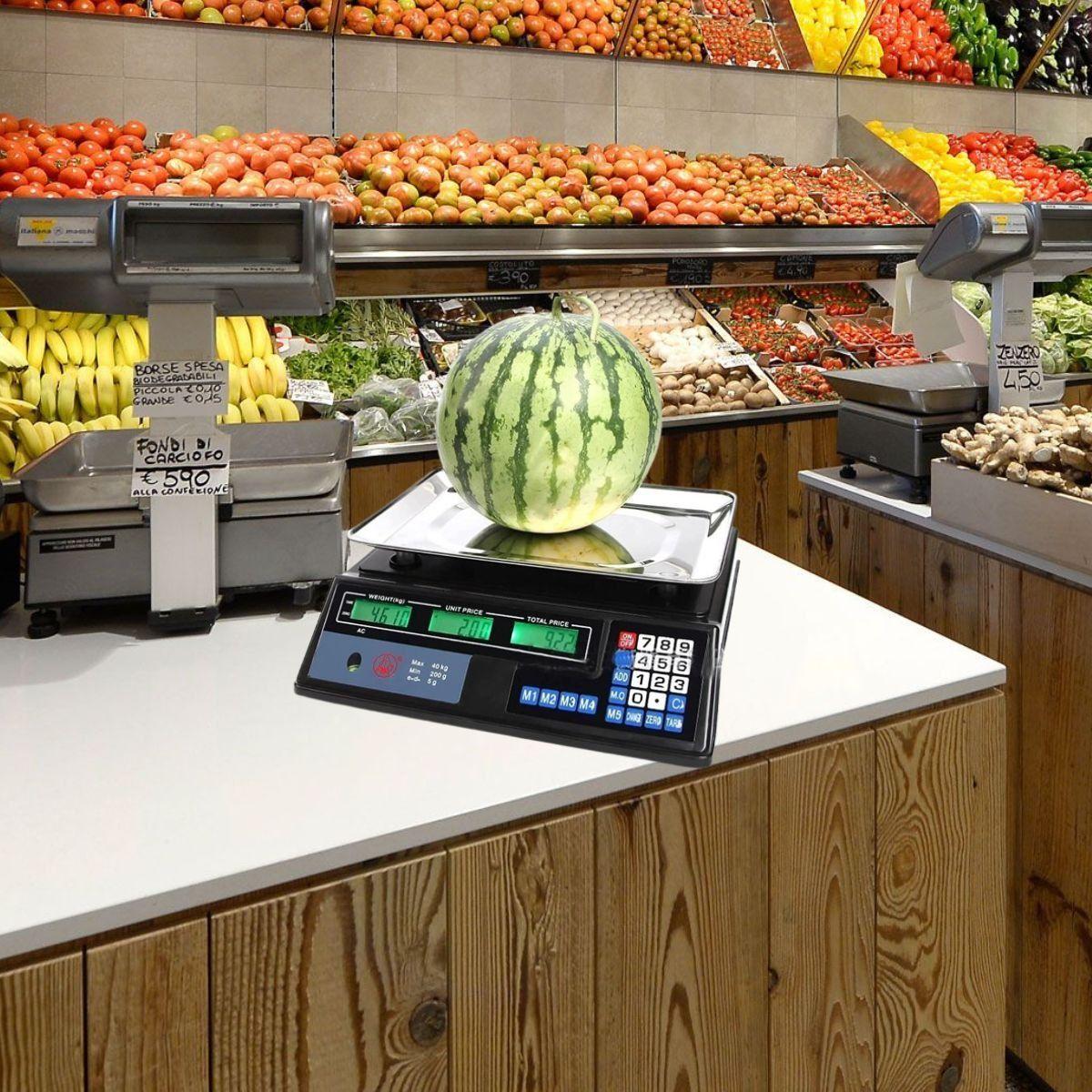 BALANZA BASCULA DIGITAL ALIMENTOS PANTALLA LED PESAJE LAU-7