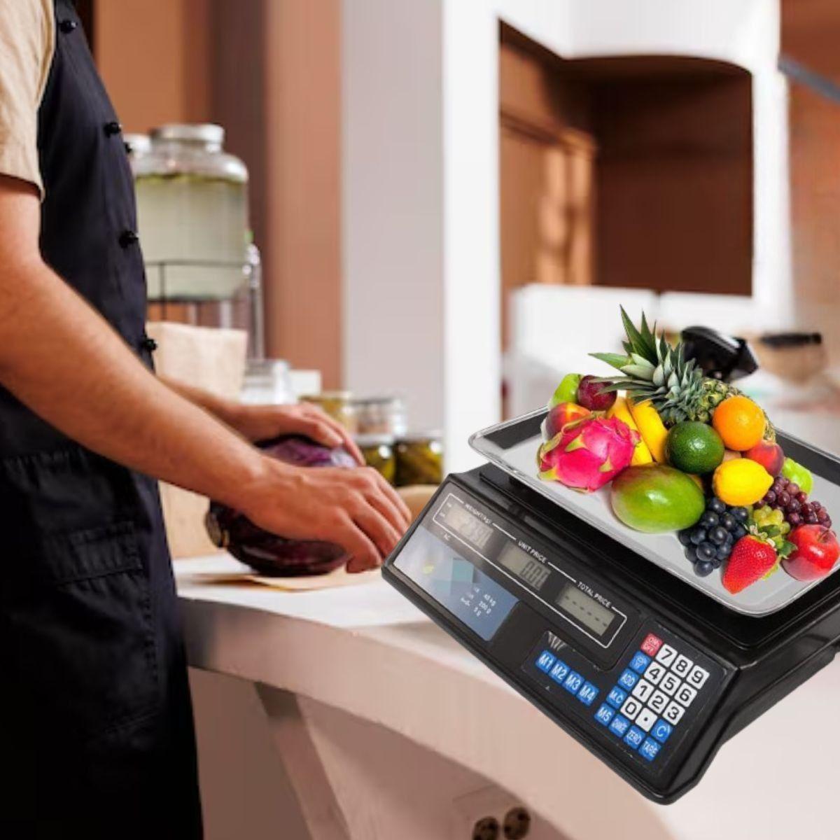 BALANZA BASCULA DIGITAL ALIMENTOS PANTALLA LED PESAJE LAU-9