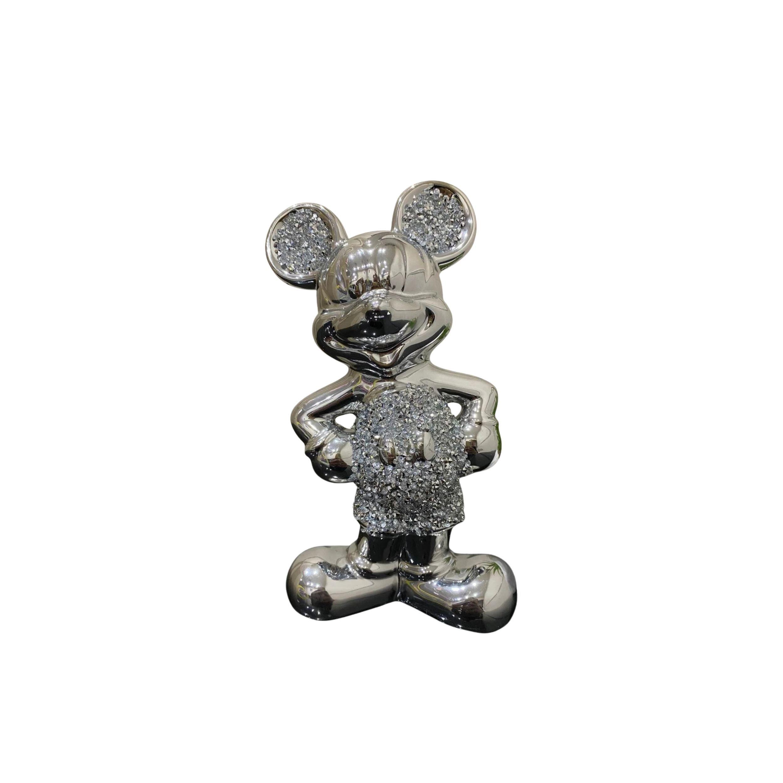 Figura Decorativa Mickey Mouse Acabado Espejo Cristales ALJ-1