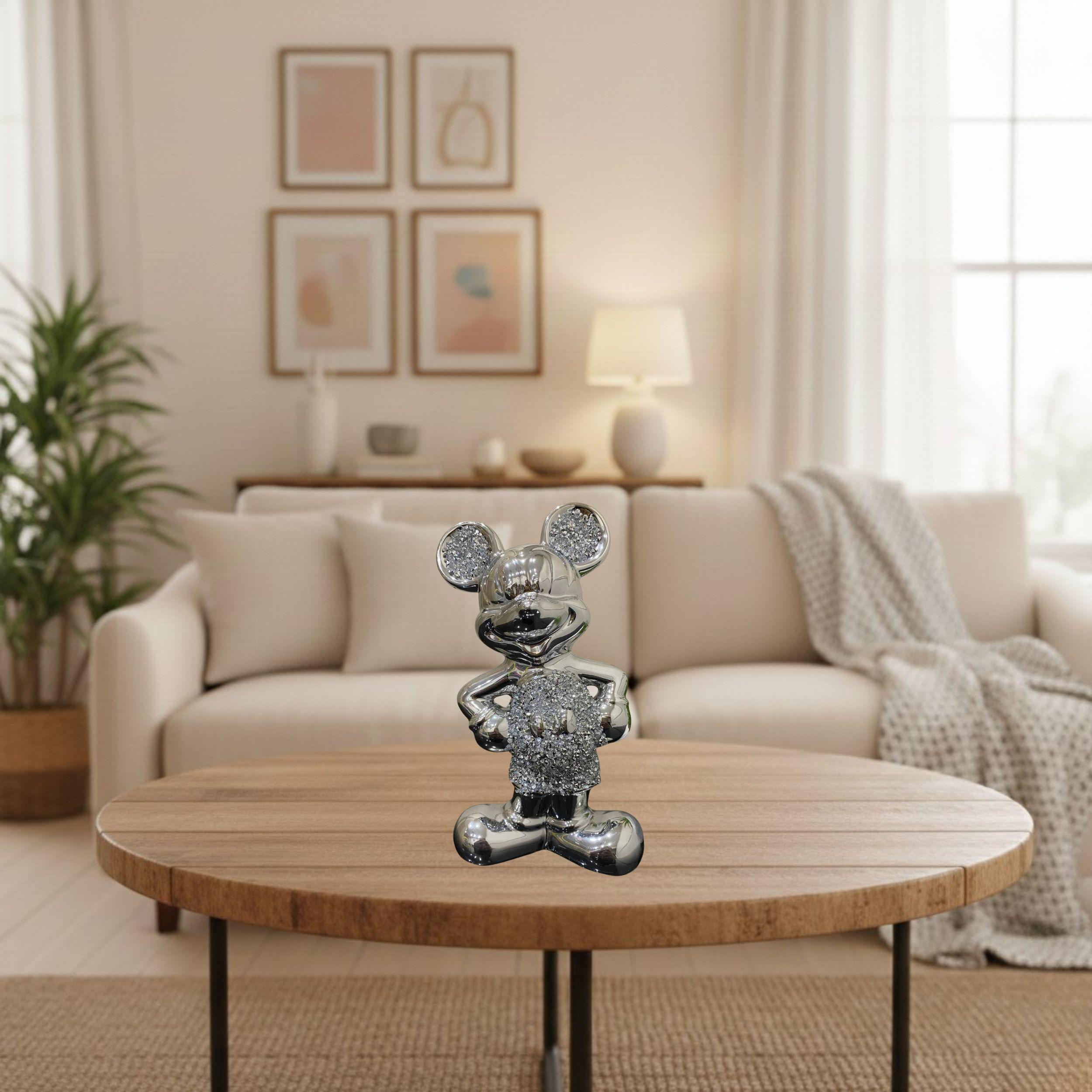 Figura Decorativa Mickey Mouse Acabado Espejo Cristales ALJ-5