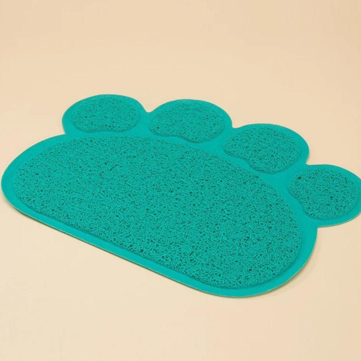 SET 2 ALFOMBRA TAPETE MASCOTAS DISEÑO DE HUELLA PARA GATOS PERROS LAU-8