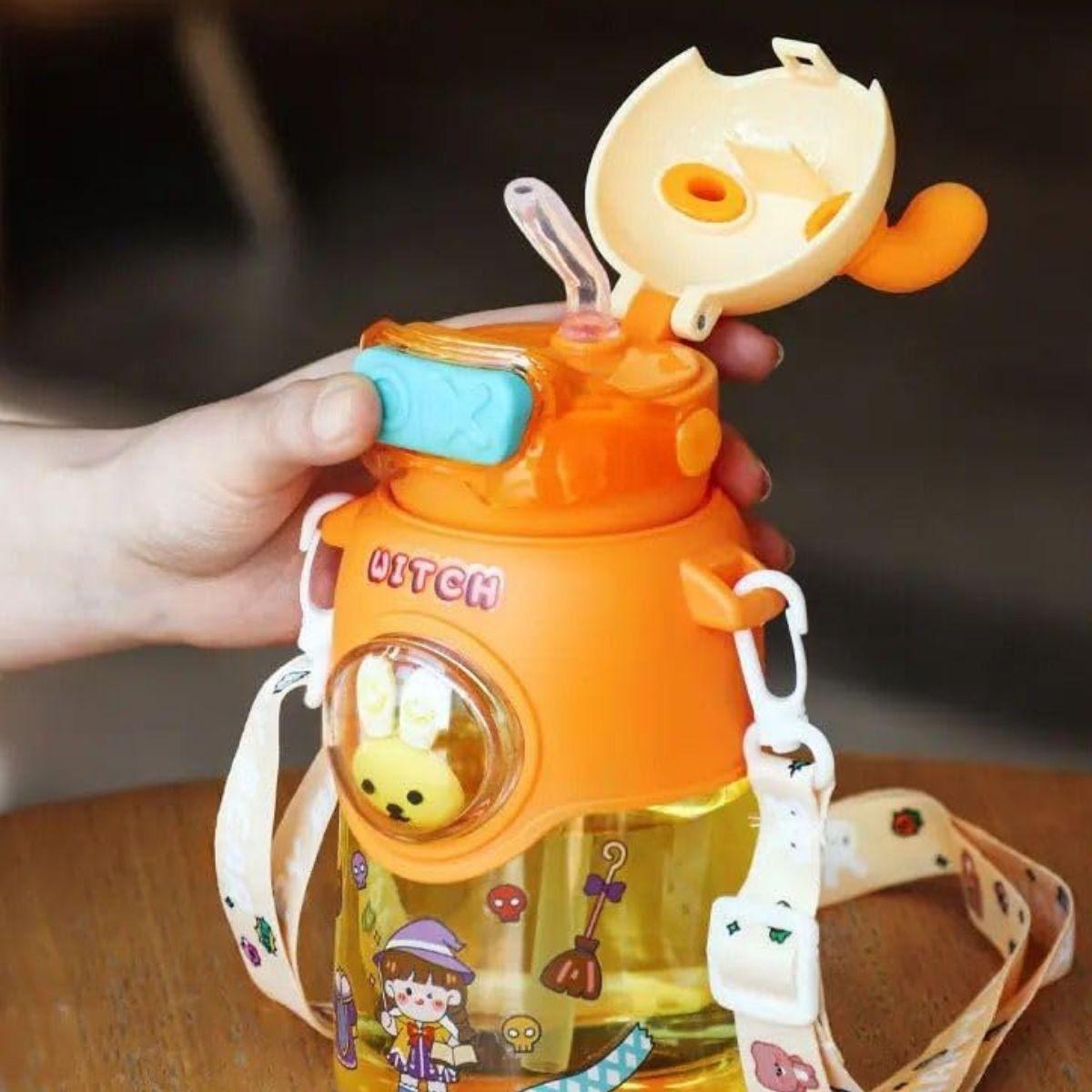 SET 2 BOTELLAS AGUA INFANTIL DIVERTIDO CORREA AJUSTABLE LAU-8