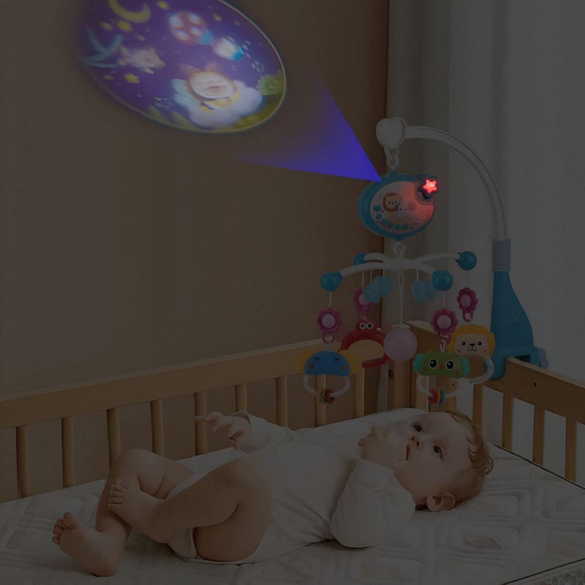 Móvil Bebé Cuna Juguetes Música Luces Carrusel Portátil Jhn-2