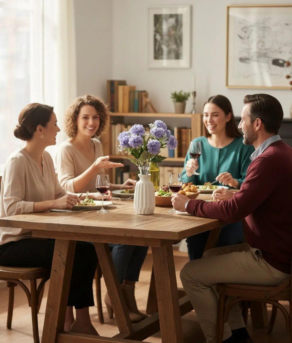 Set 5 Ramo Flores Artificiales Inspiración Floral Adorno Jhn-4