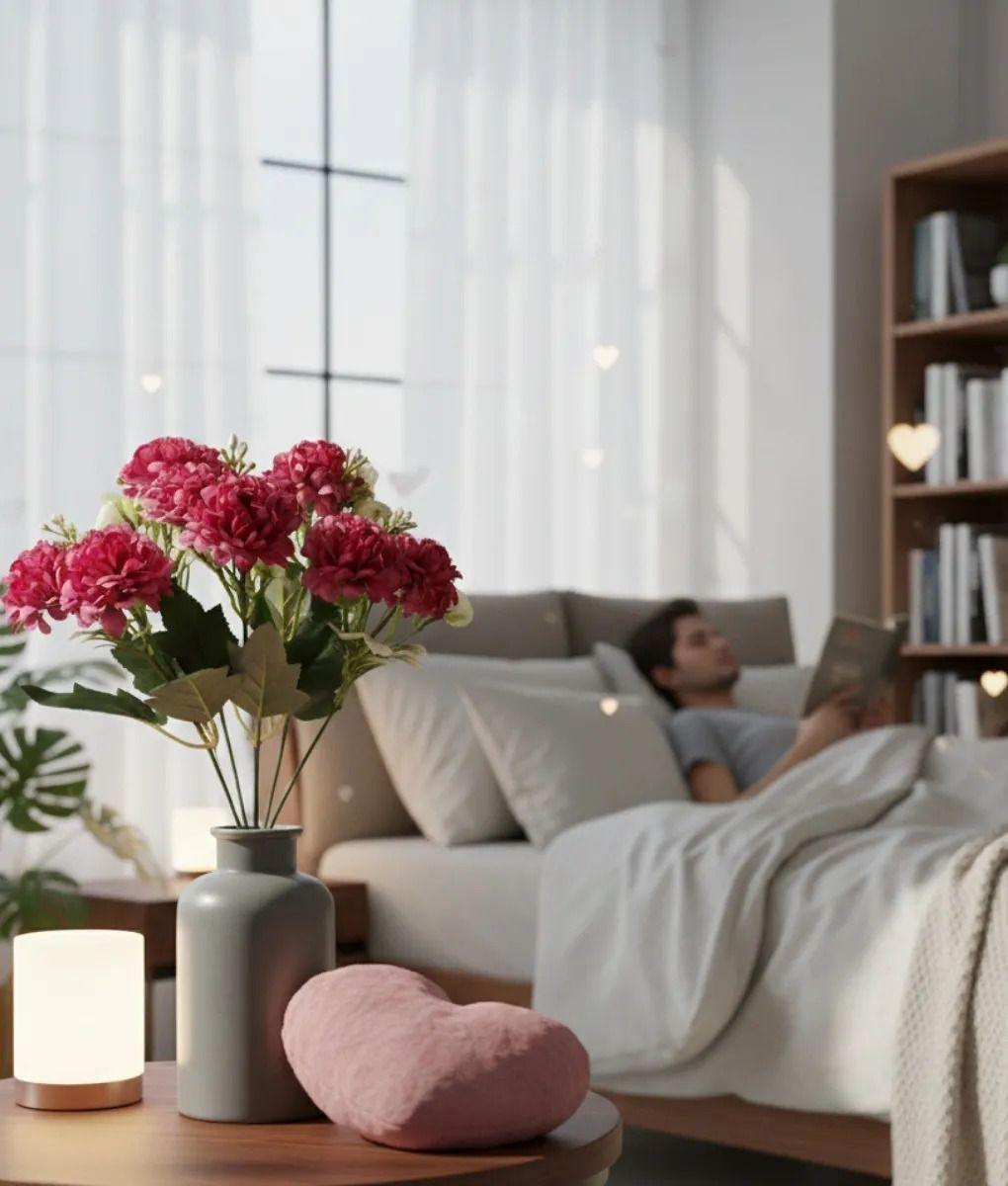 Set 5 Ramo Flores Artificiales Inspiración Floral Adorno Jhn-5