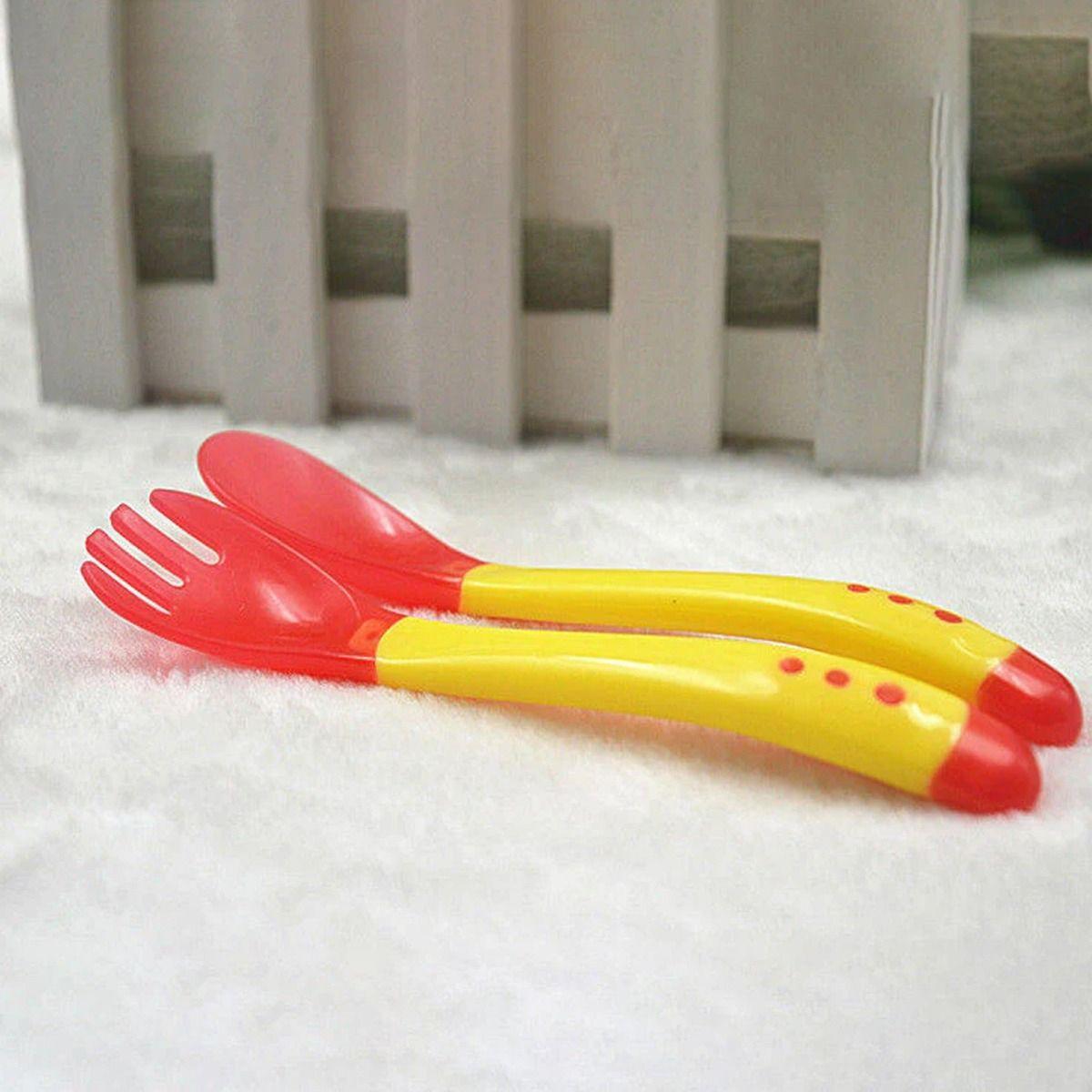 Set 10 Cucharas + Tenedor Sensor Temperatura Bebe Cocina Lau-6