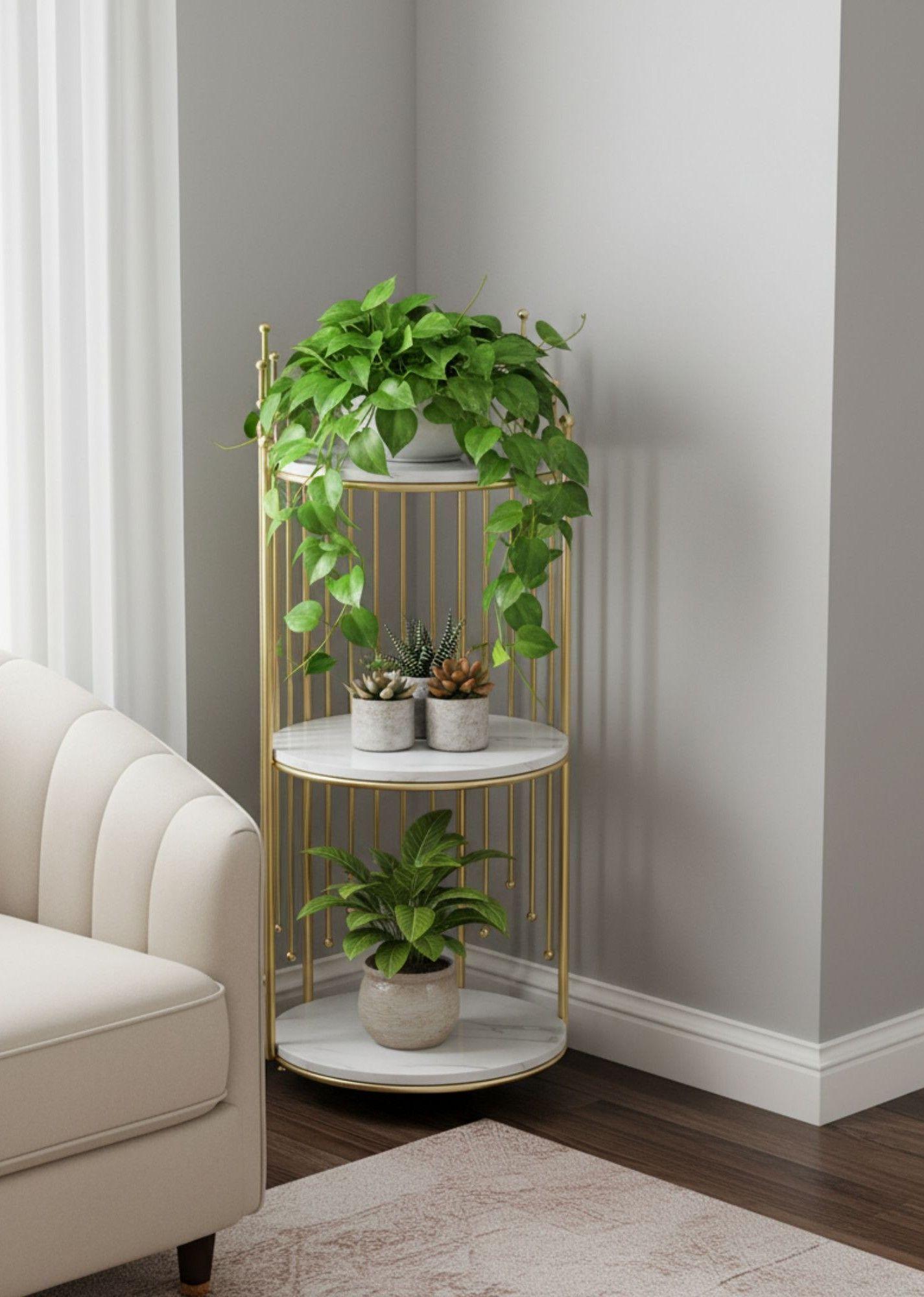 Mesa Centro Estante Decorativo Esquinero Almacenamiento Jhn-7