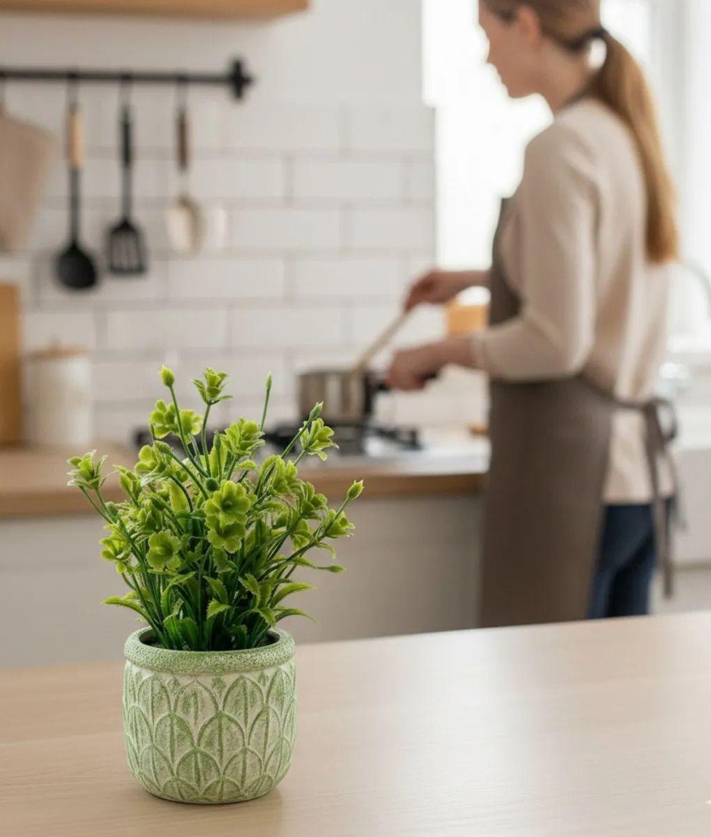 Set 2 Planta Decorativa Artificial Adorno Botánico Jhn-2