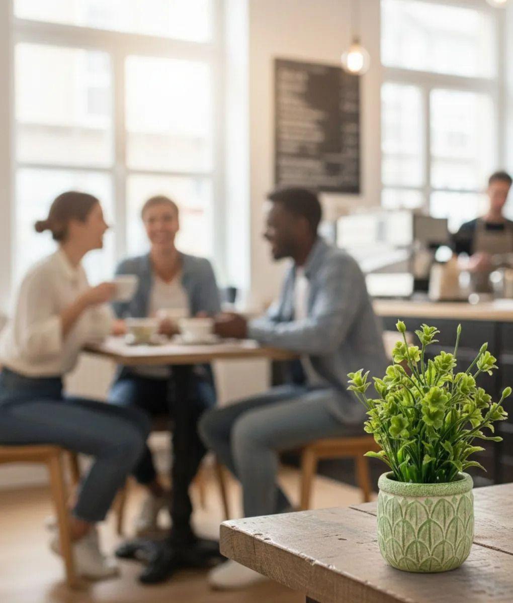 Set 2 Planta Decorativa Artificial Adorno Botánico Jhn-5