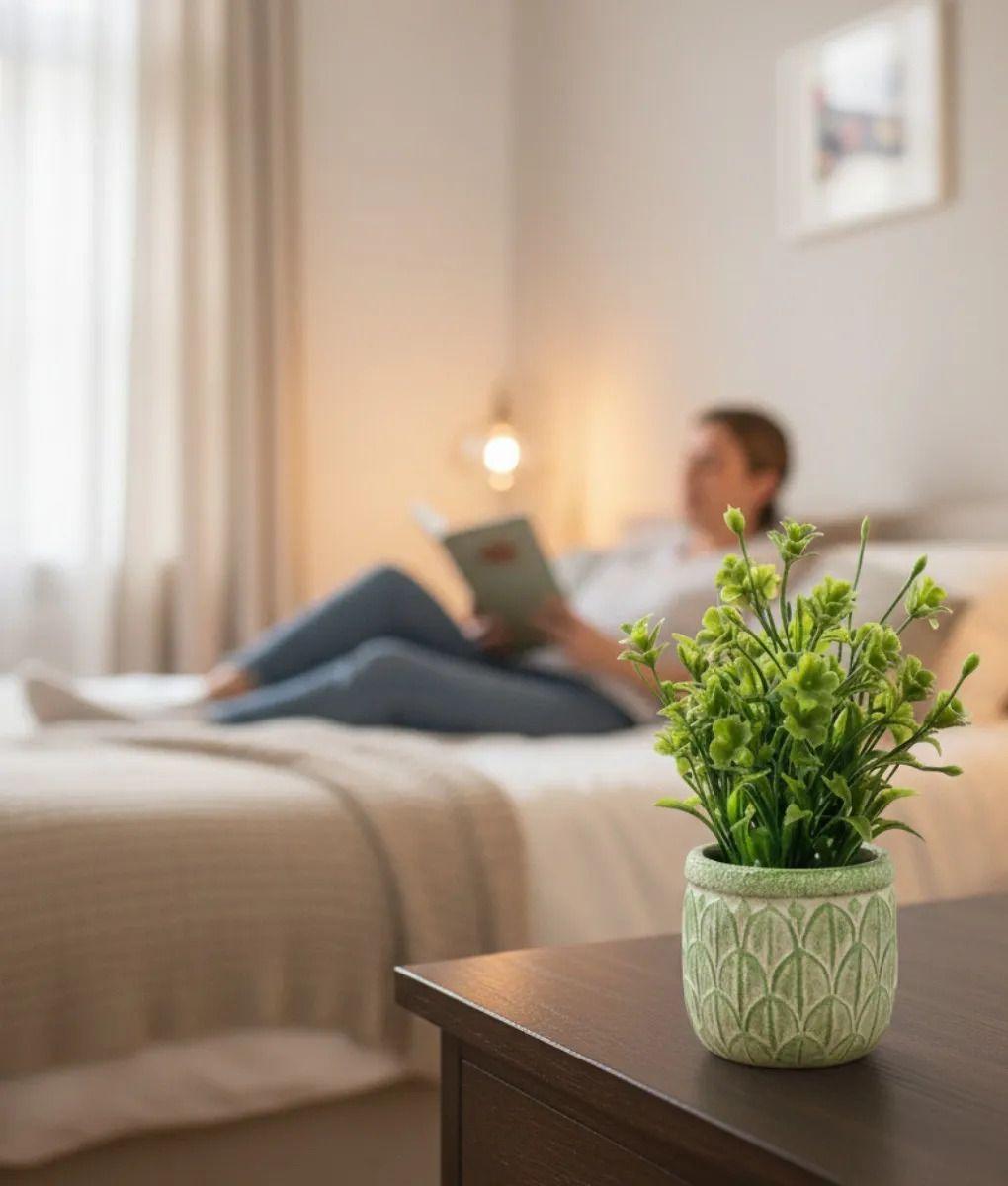 Set 2 Planta Decorativa Artificial Adorno Botánico Jhn-6