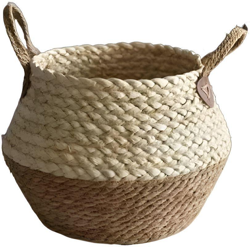 Maceta Mimbre Cesta Jardineria Decoracion Hogar Lau-0