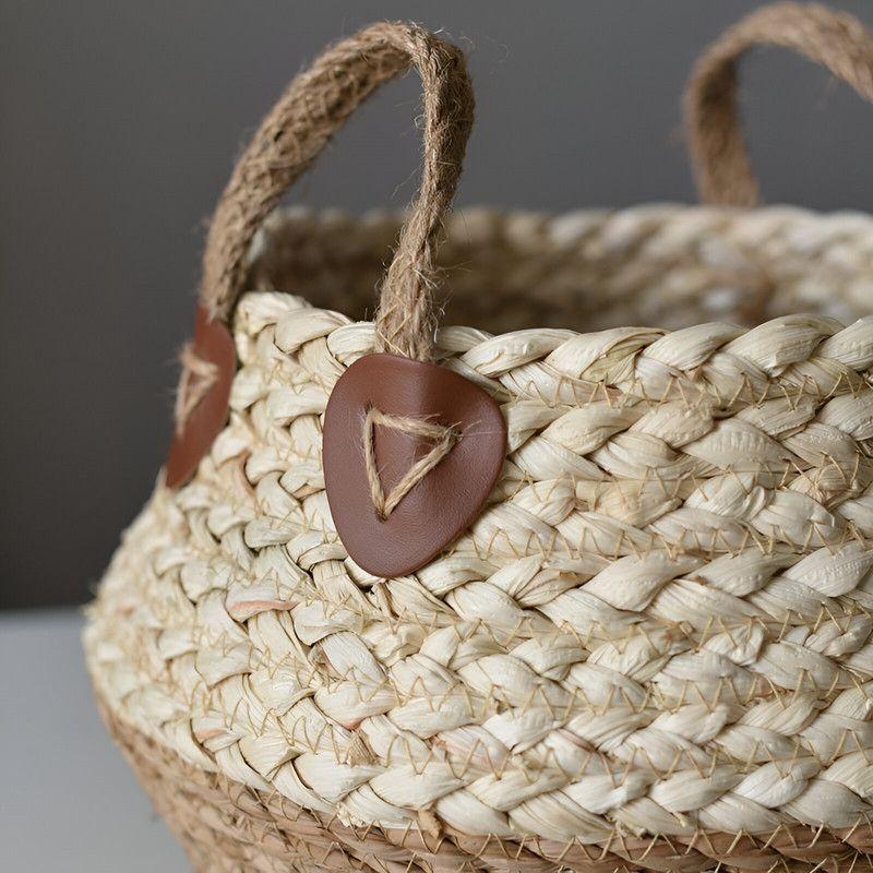 Maceta Mimbre Cesta Jardineria Decoracion Hogar Lau-3