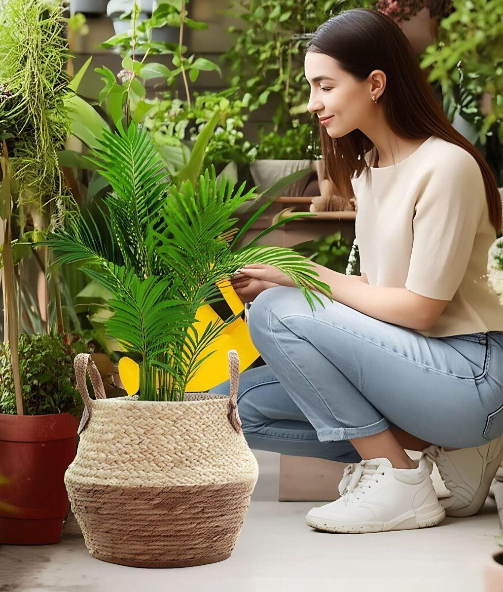 Set Macetero Interior Tejido Cuerda Resistente Maceta Jhn-5