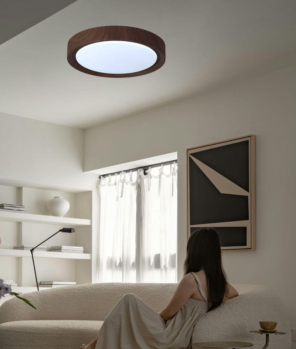 Lámpara Decorativa Techo Redonda LED Estilo Rústico Jhn-3