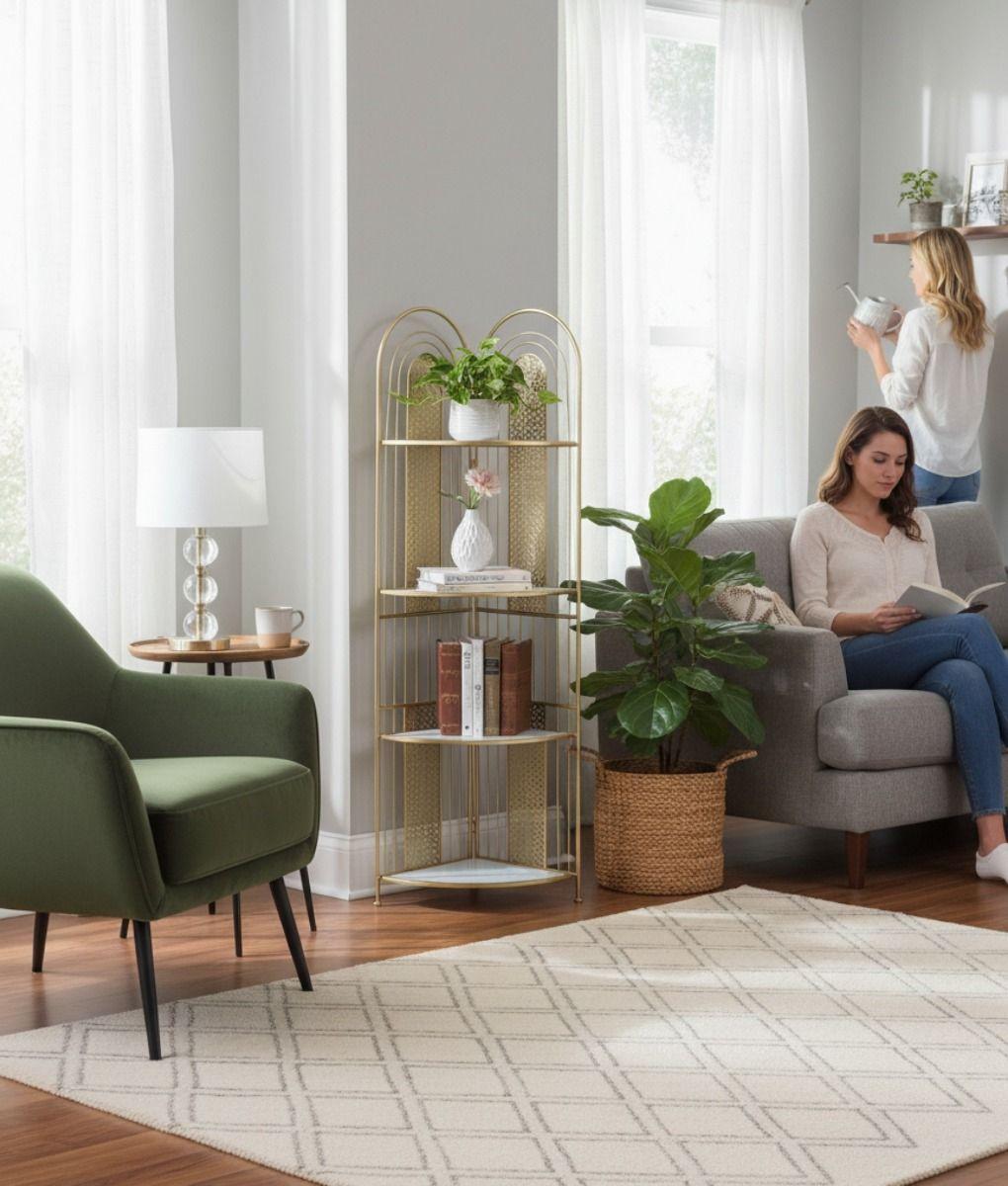 Estante Vertical Exhibición Estilo Esquinero Decorativo Jhn-2