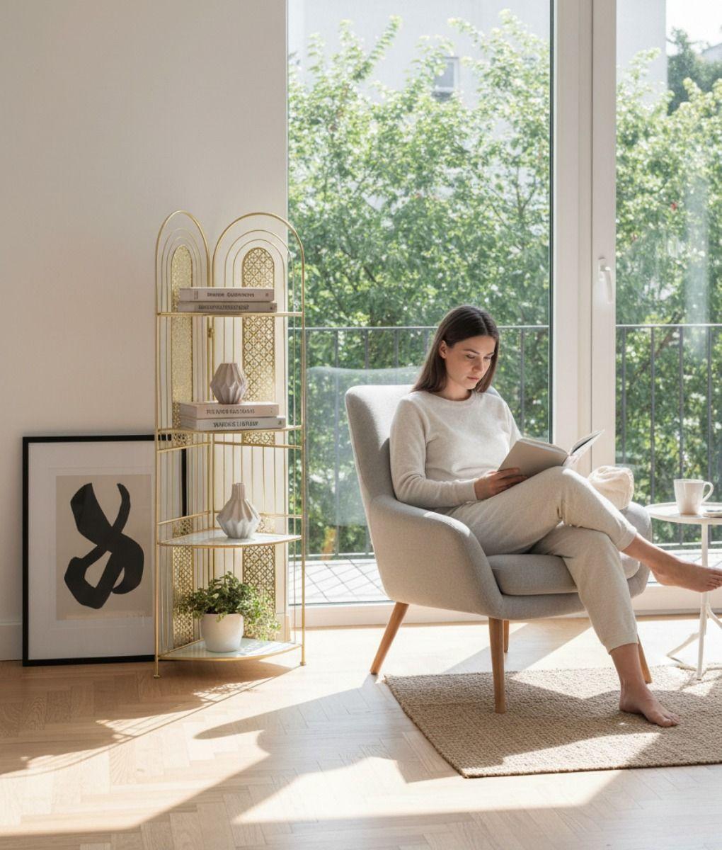 Estante Vertical Exhibición Estilo Esquinero Decorativo Jhn-3