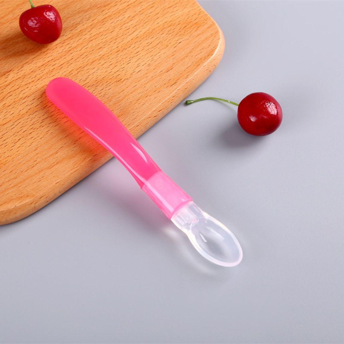 SET 8 CUCHARAS ERGONOMICAS SILICONA FLEXIBLE BEBE LAU-6