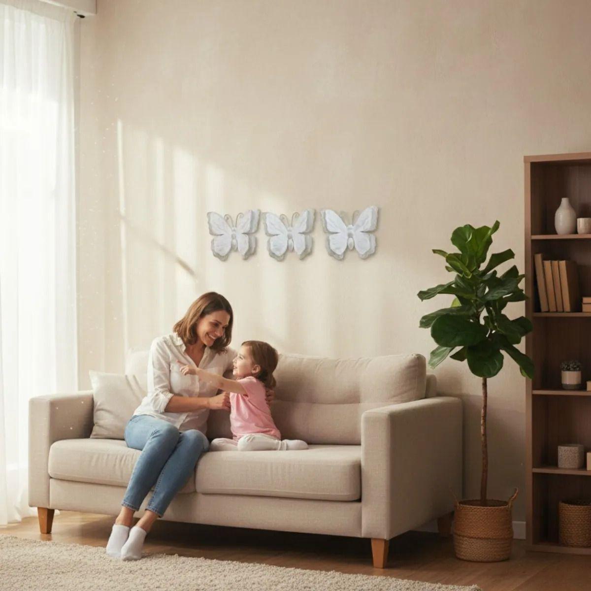 Set 3 Mariposas Figuras Decorativas Pared Estilo Vintage Jhn-2