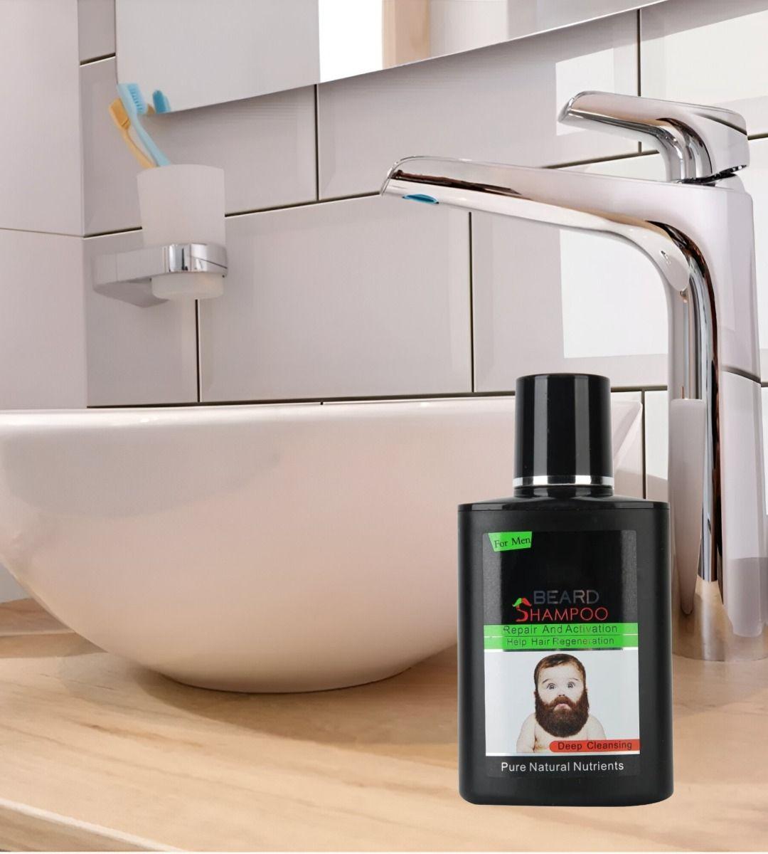 Set 2 Shampoo Cuidado Barba Limpia Suave Repara Regenera Jhn-9