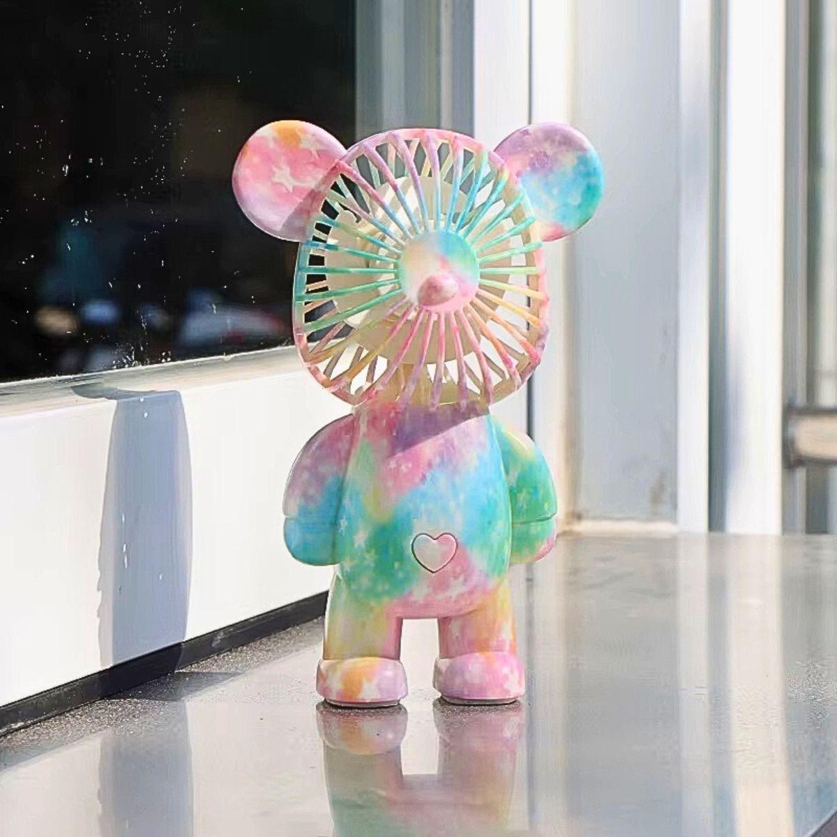 Set 2 Ventilador Mini Pequeño Portátil Carga USB Decora Lau-3