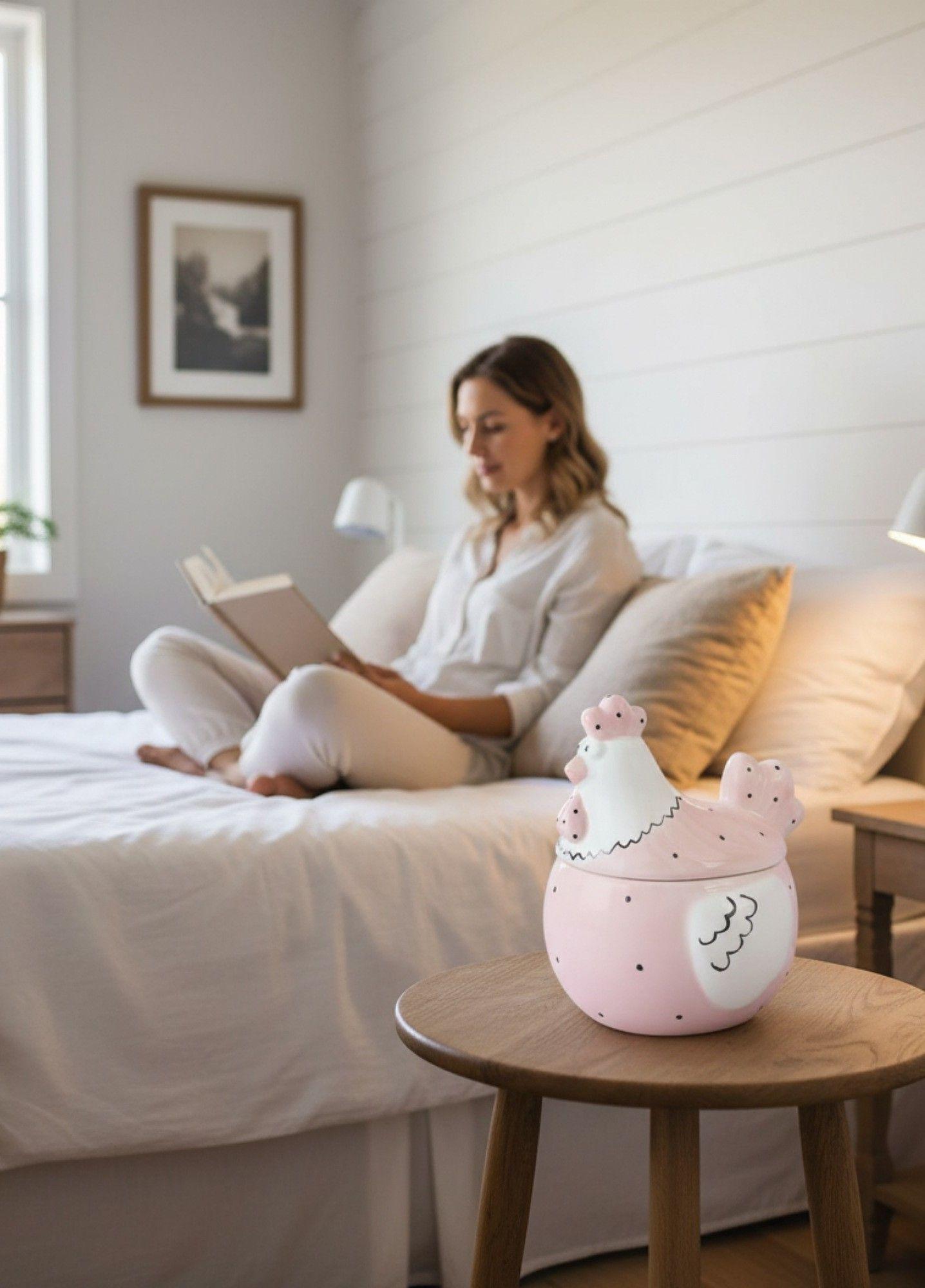 Huevera Decorativa Tapa Almacenamiento Cocina Hogar Jhn-4