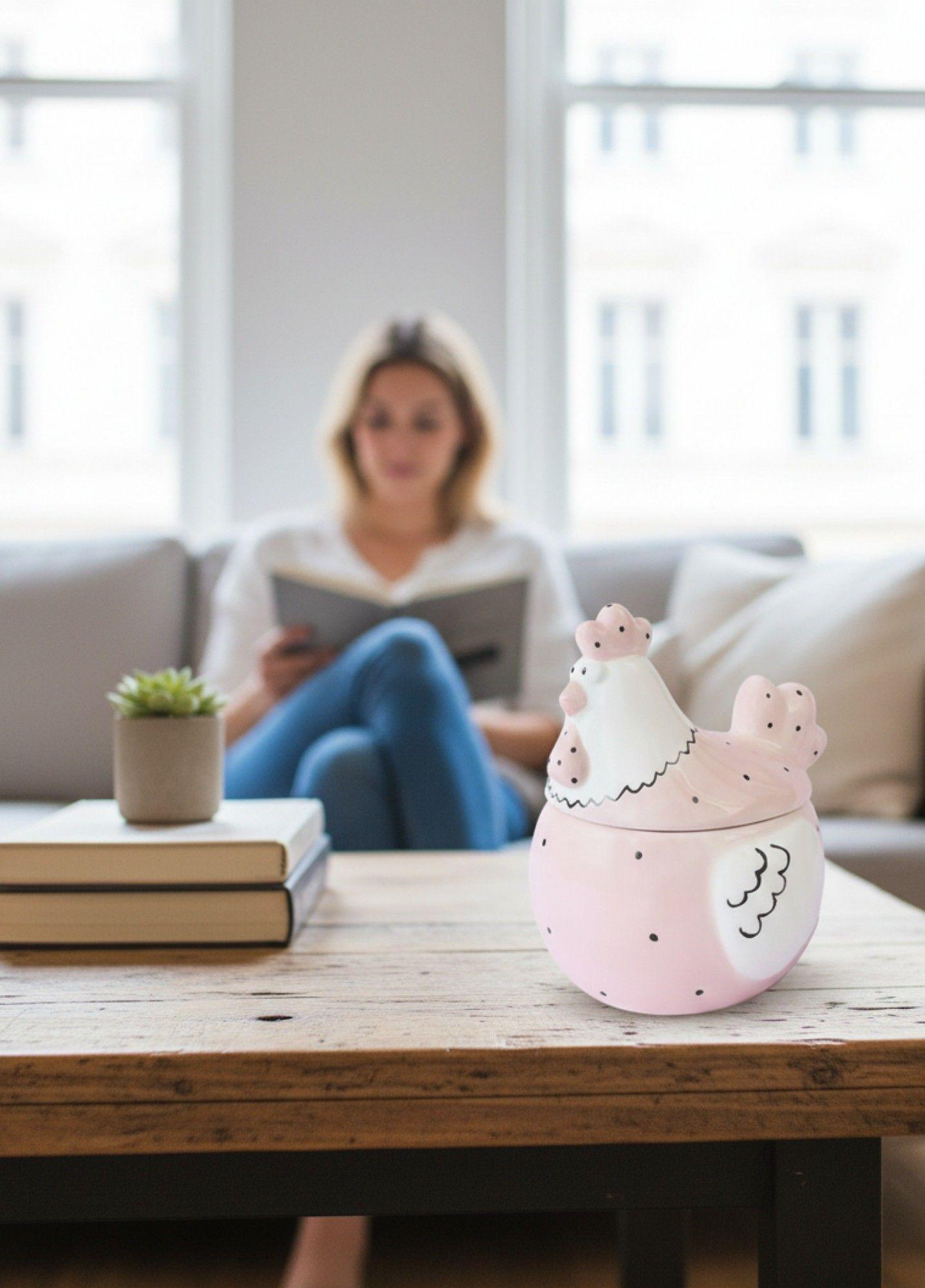 Huevera Decorativa Tapa Almacenamiento Cocina Hogar Jhn-7