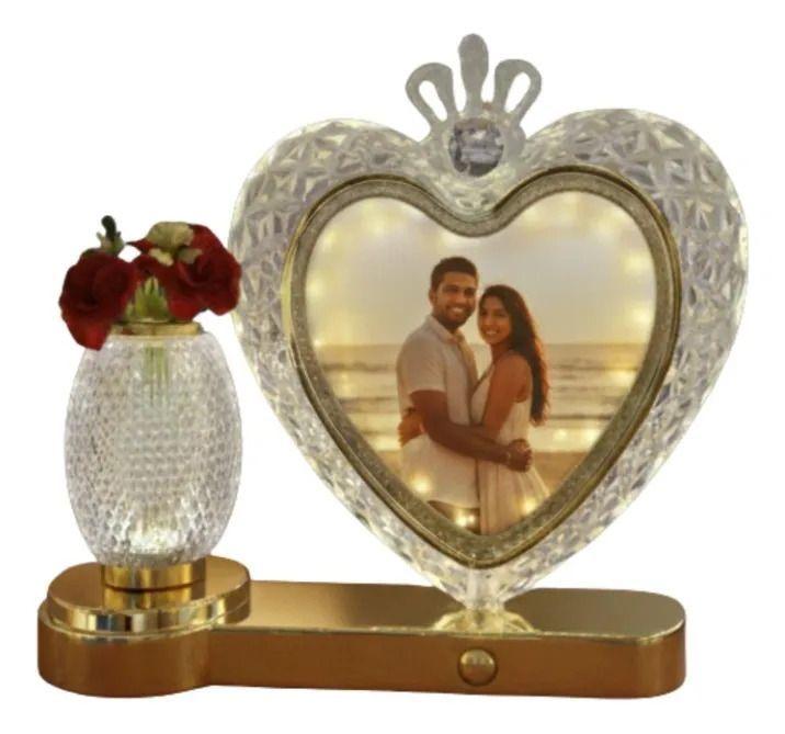 Portarretrato Decorativo Marco Foto Luminoso Corazón Jhn-9