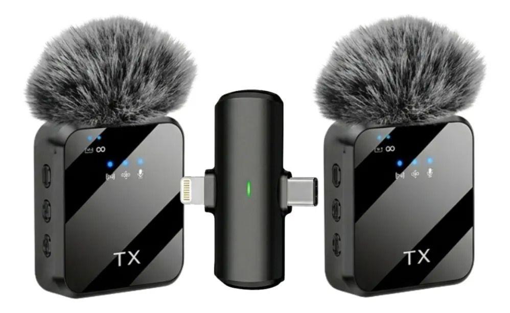 Kit 2 Microfonos Inalambricos Entrevistas Celular Camara ALJ-1