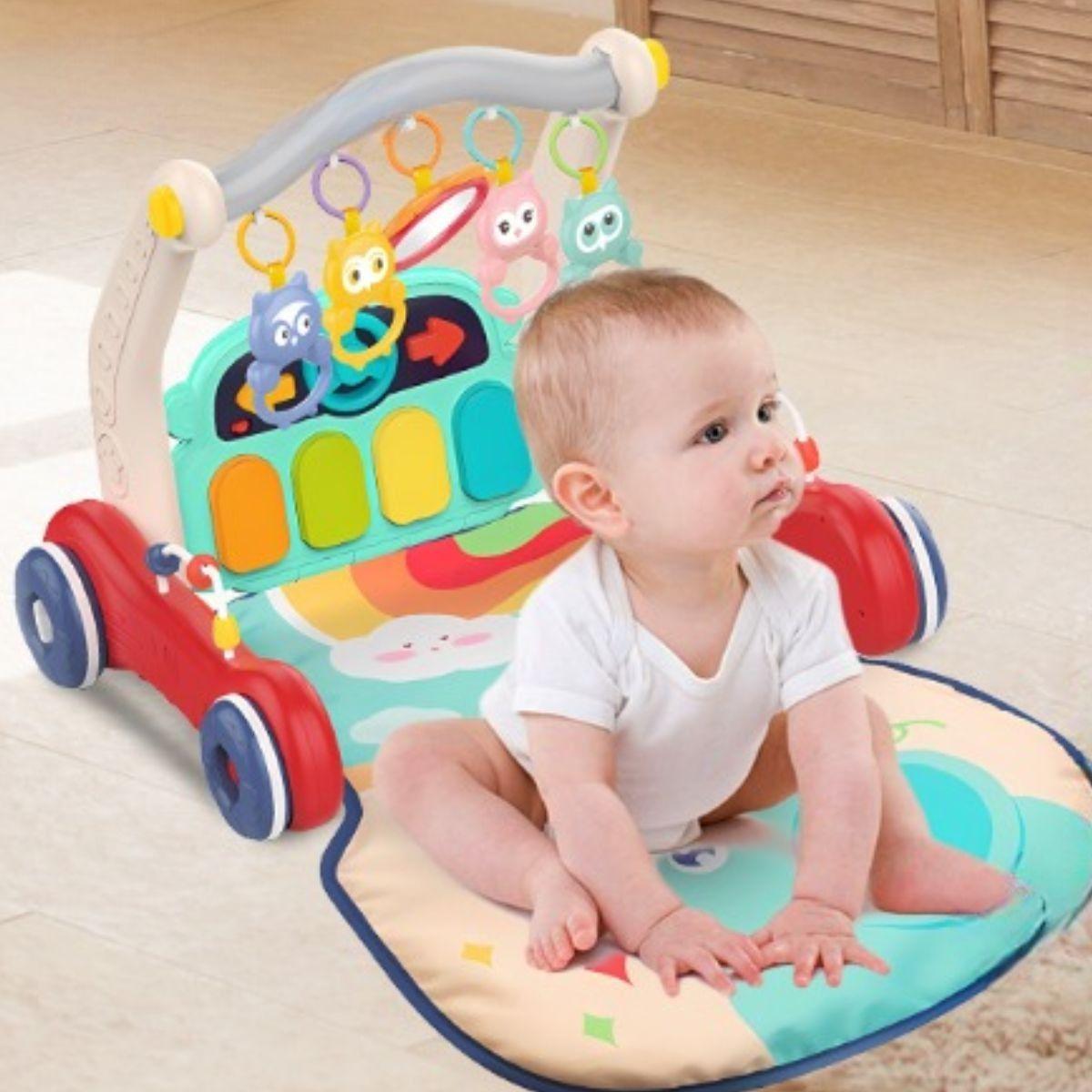 CENTRO ACTIVIDAD GIMNASIO 2 EN 1 ANDADOR PIANO BEBE LAU-2