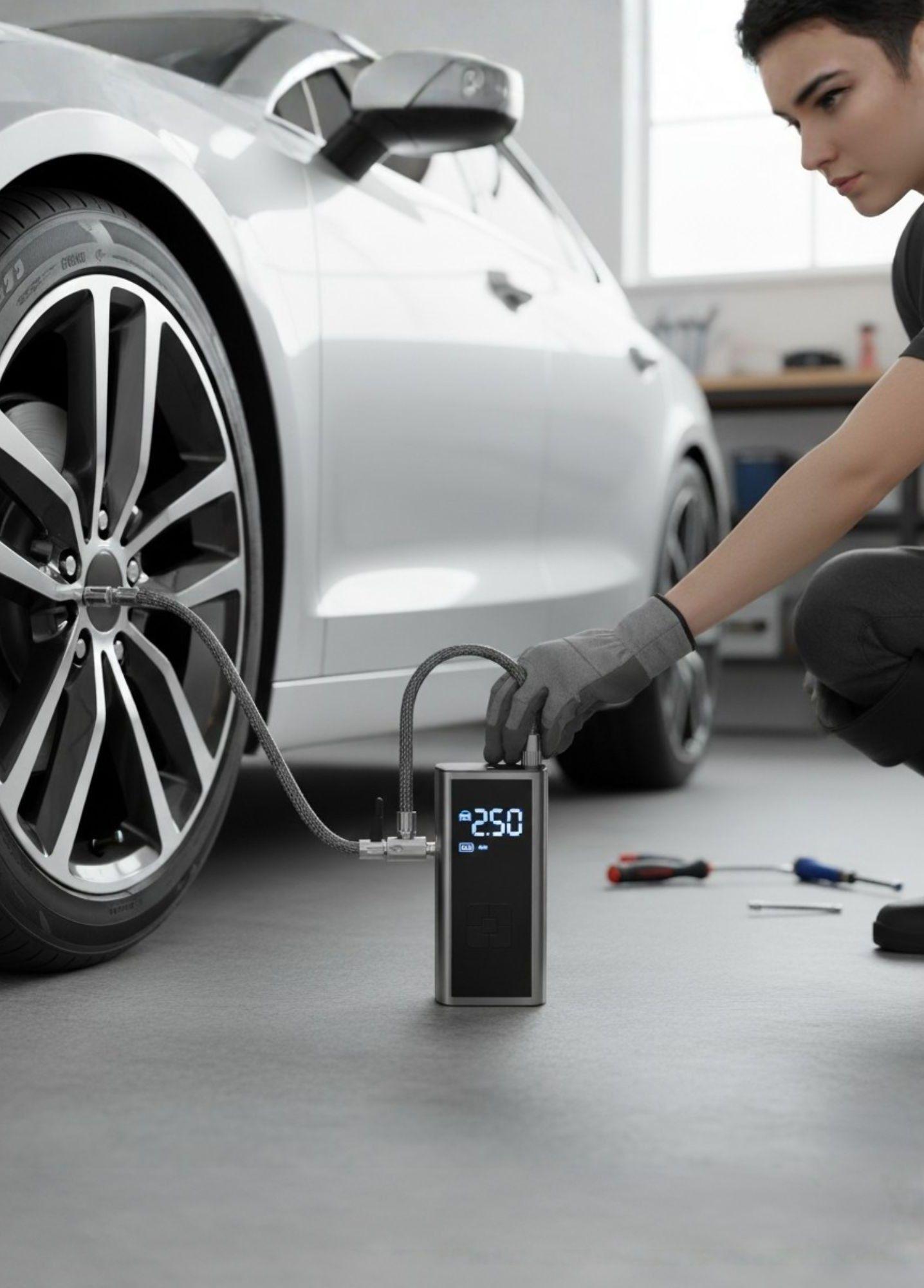 Compresor Aire Portátil Compacto Ligero Auto Vehículo Jhn-3