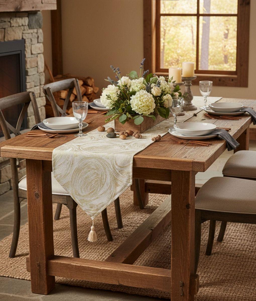 Camino Mesa Mantel Decorativo Estilo Nórdico Elegante Jhn-8