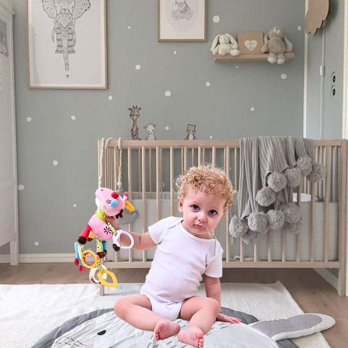 Sonajero Móvil Musical Cuna Carrito Estimular Bebe Lau-9