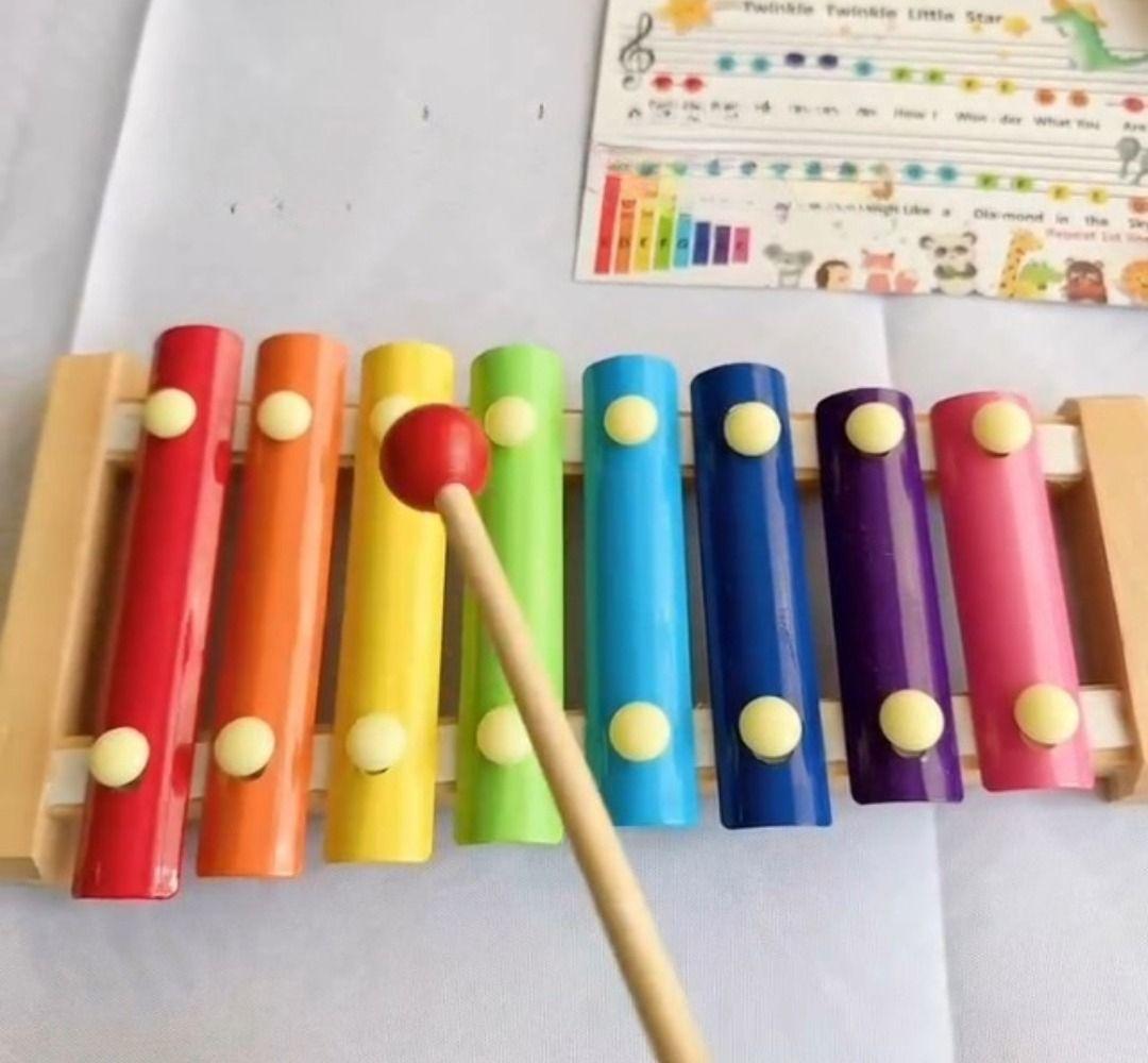 Set 3 Juguetes Didactico Xilofono Multicolor Madera Niño Lau-4
